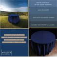 thumbnail image 5 of Mantel Para Mesa Redonda Medida 2.90 Diámetro Azul Rey, 5 of 5