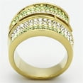 thumbnail image 3 of IP Gold(Ion Plating) Stainless Steel Ring with Top Grade Crystal in Multi Color for Women Multi Color Stone Color Style TK1146 Size 5, 3 of 4