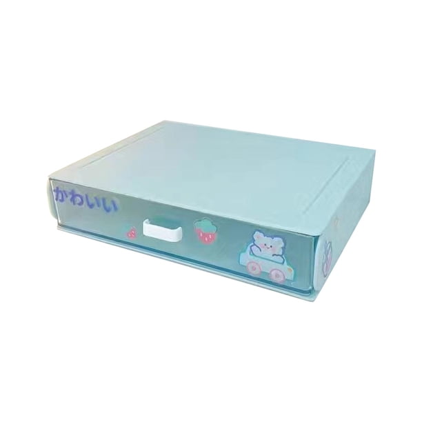 Oferta por tiempo limitado!Caja de almacenamiento de escritorio apilable, estante estilo cajón, papelería para dormitorio de estudiantes, almacenamiento de artículos diversos