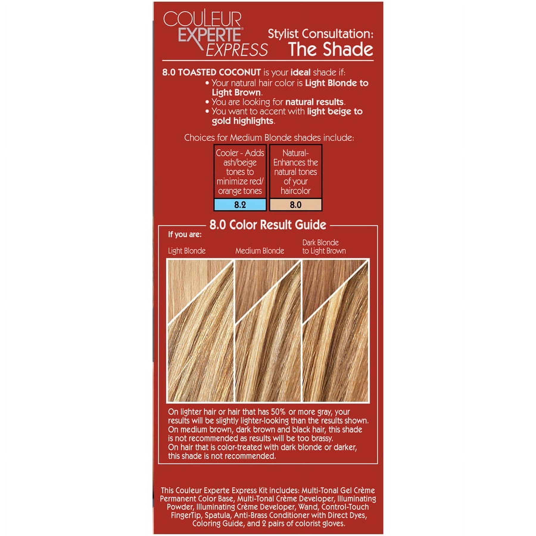 L'Oreal Paris Couleur Experte Unisex Hair Color Highlights, Medium Blonde - Toasted Coconut, 1 Kit