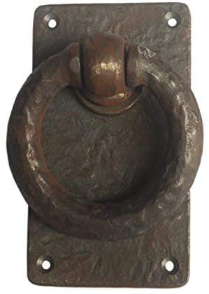 Iron Self ColorRaw Cast Iron Ring Door Knocker by The Metal Magician 