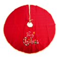 thumbnail image 1 of Embroidered Felt Christmas Tree Skirt, Red, 42-Inch, 1 of 1
