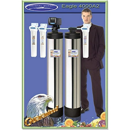 Crystal Quest CQE-WH-02143 Eagle 4000 Whole House Water Filter Plus Salt-Free Water Softener