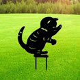 thumbnail image 4 of Estatuas acrílicas, silueta de gato decorativa, estacas de jardín, estatuas de jardín al aire libre, estacas de animales y adornos para césped A, 4 of 8