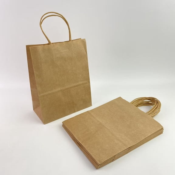 Tyvanna Gift bags,Gift Bags with Handles,8 x 4.25 x 10.5 Inches,Brown Paper Bags with Handles bulk, Shopping Bags, Party Bags, Retail Bags, Merchandise Bags, Favor Bags