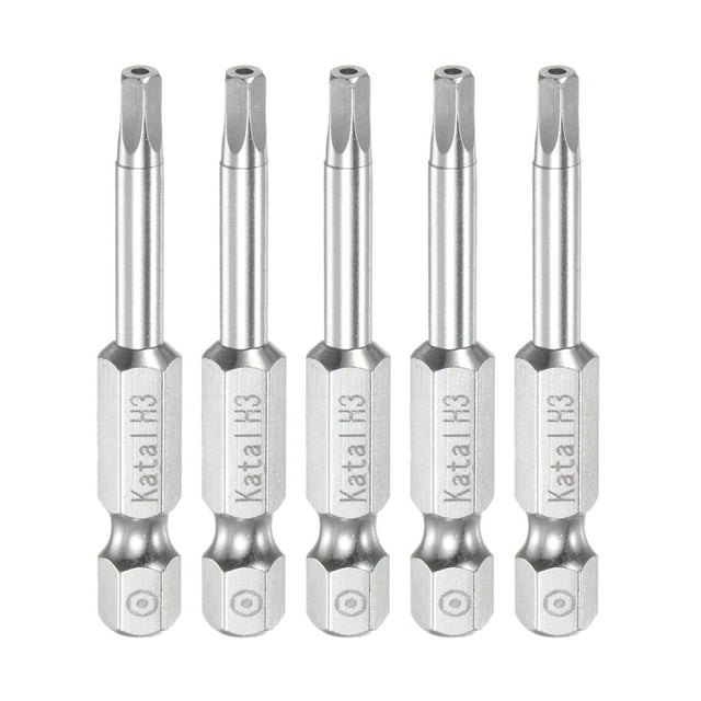 5uds H3 Pentágono Puntas de Destornillador 1/4" Hexagonal Vástago 2" Longitud Magnético Seguridad Destornillador Eléctrica Herramienta