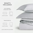 thumbnail image 3 of Light Gray Vintage Washed 3 Piece Cotton Duvet Cover Set, Twin/TwinXL, by Noble Linens, 3 of 6