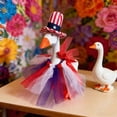 thumbnail image 6 of Patriotic Goose Statue Independence Day Ornament, Red White Blue Striped Outfit Home Decor for Summer Holidays and Festive Celebrations, 6 of 7