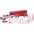 thumbnail image 1 of Valley Ranch Pink Pick Up Truck And Horse Trailer Playset, 1 of 3