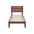thumbnail image 5 of AFI Oxford 14" Twin Wood Platform Bed Frame with Modern Pallet Headboard, Walnut, 5 of 6