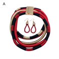 thumbnail image 2 of TidBay Female Multilayer Exaggerated Braided Necklace Earrings Eardrop Jewelry Gift Set, 2 of 8