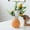 Gradient Orange, variant on Matte Lotus Leaf Ceramic Vase - Rustic Vintage Flower Vase for Home, Living Room, Shelf and Dining Table Decor-6.3IN.