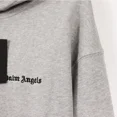 thumbnail image 3 of Palm Angels-Sudadera con capucha bordada con letras para hombre y mujer, Color sólido, moda para parejasGris, 3 of 4