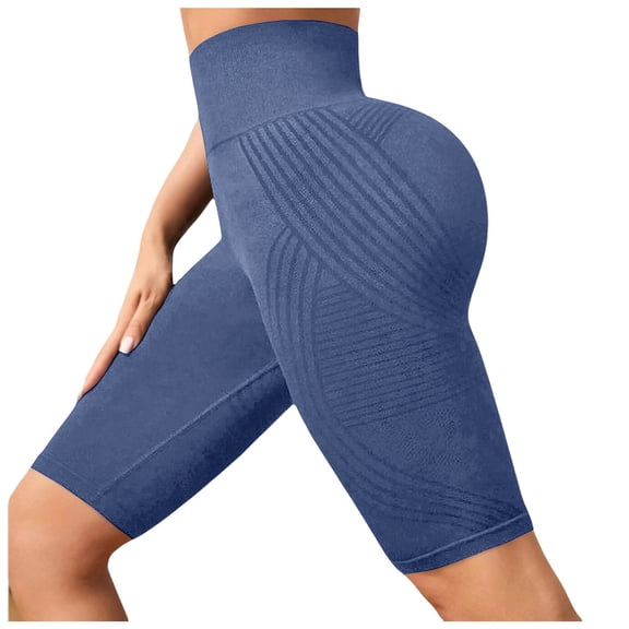 Mnuaqn Anti Cellulite Compression 3D Leggings for Women with Resistance Bands Butt Lifting Tummy Control Gym Yoga Pants Blue for Size S