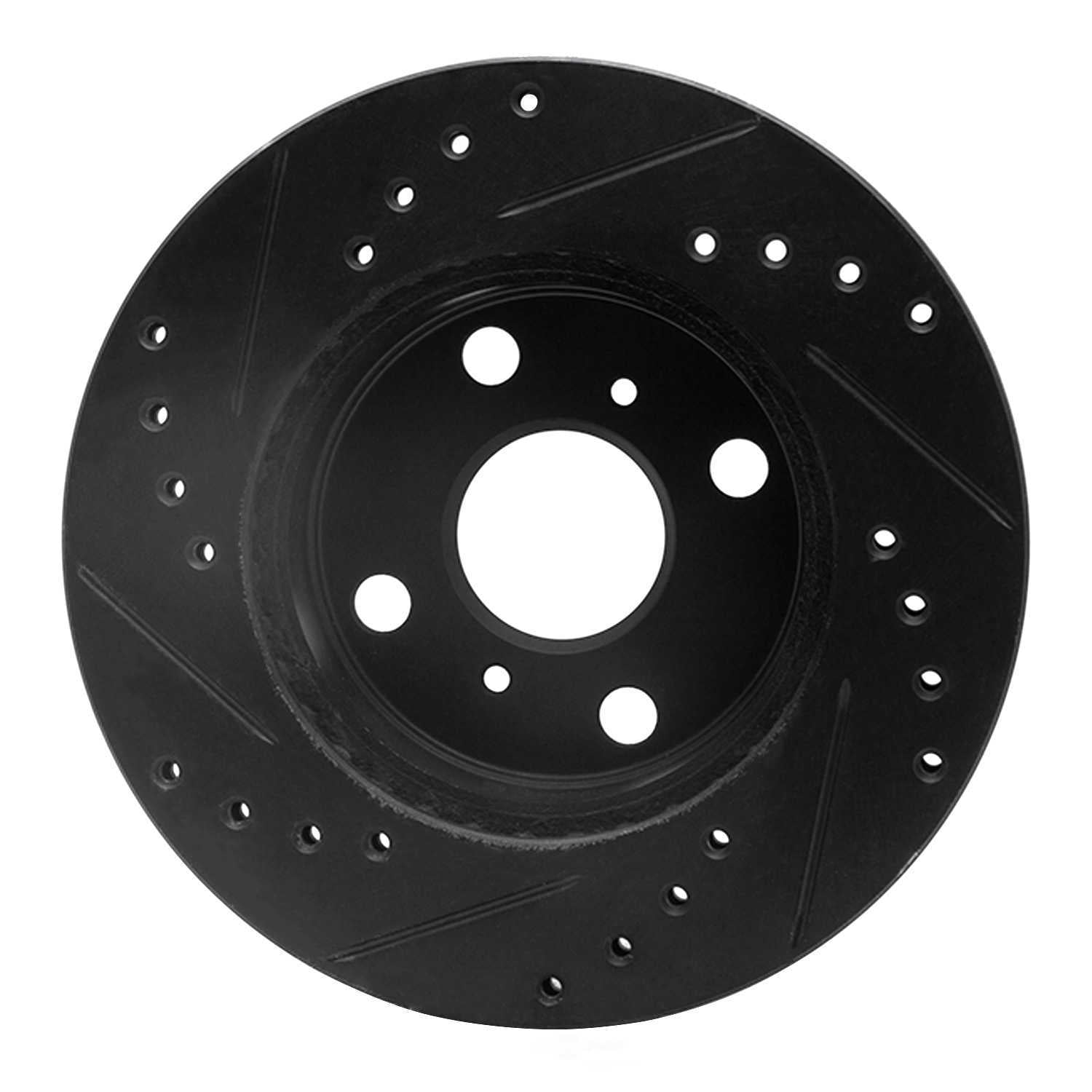 Dynamic Friction Company 633-76021R DFC Brake Rotor - Drilled And Slotted - Black