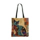 thumbnail image 3 of Bolso de lona para mujer, regalo de San Valentín, bolso de viaje, bolso de hombro Gato de frente, 3 of 9