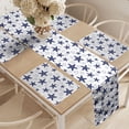 thumbnail image 2 of Ambesonne Nautical Table Runner & Placemats, Starfish and Curls Pattern, Placemat 4 pcs + Runner 12"x90", Dark Lavender White, 2 of 2