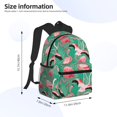 thumbnail image 3 of Haiem Tropical Flamingo Lightweight Backpack for School, Classic Basic Water Resistant Casual Daypack for Travel with Bottle Side Pockets, 3 of 7