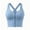 Sky Blue, variant on YUANxueke Zip Front Sports Bra for Women Cross Back Active Yoga Sports Bra Workout Supportive Longline Bra