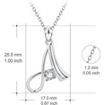 thumbnail image 3 of Collar con inicial de plata de ley con 26 letras del alfabeto y colgante ER, 3 of 5
