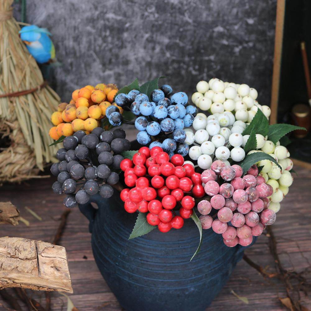 6pcs Artificial Easter Floral Stems Branches With Easter Eggs Berries For  Arrangement Centerpiece Wreath Decor - AliExpress