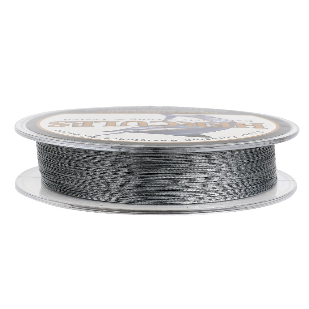HERCULES Super Strong 500M 547 Yards Braided Fishing Line 8 LB Test for Saltwater Freshwater PE Braid Fish Lines 4 Strands - Grey, 8LB (3.6KG), 0.10MM