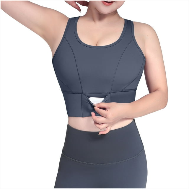 WMTBSRSW Big Sales High Impact Sports Bras for Women Large Bust Racerback High Support Bras Seamless Compression Yoga Workout Tank Tops with Built in Bra