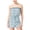 Blue - ivoryblue, variant on BeBop Womens Smocked Strapless Romper Jumpsuit, Blue, Juniors, Small