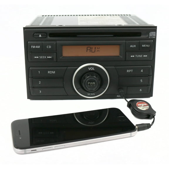 Restored 2009-14 Nissan Cube Receiver AM FM CD Aux 281851FC0B Face Code CY16E (Refurbished)