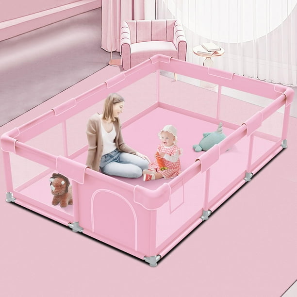 Baby Playpen Jaobeem Pink para princesita para interiores y exteriores