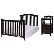 AFG Baby Furniture Kali 4-in-1 Convertible Crib and Changer, Espresso