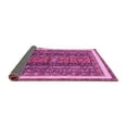 thumbnail image 2 of Ahgly Company Indoor Round Abstract Pink Modern Area Rugs, 7' Round, 2 of 4
