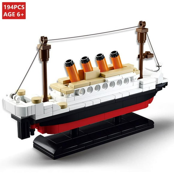 194Pcs City Titanic Ship Boat Model Building Blocks Sets Figures Technic Children Friends DIY Bricks Toys for Children