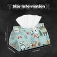 thumbnail image 6 of Lsque Christmas Winter Animals Printed Long Tissue Box Cover Holder, Facial Paper Organizer Dispenser,Triangle with Bottom Belt, PVC Leather Decorative Organizer, 6 of 9
