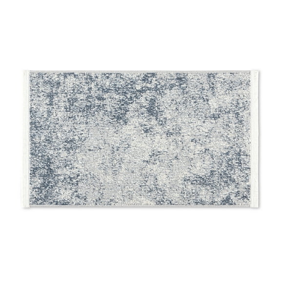 TOWN & COUNTRY EVERYDAY Rein Abstract Cloud Everwash® Washable Area Rug with Non-Slip Backing, Pet Friendly Rug, Blue/Grey, 21"x35"