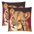 thumbnail image 1 of ABPHQTO Lioness Fundas de almohada Fundas de almohada Impresión a dos caras 45x45 cm, juego de 2, 1 of 2