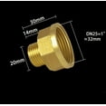 thumbnail image 3 of 2Pcs Brass Hex Bushing Reducing Connector 1 Inch Female X 1/2 Inch Male Thread Industrial Pipe Connecting And Converting, 3 of 5