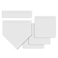 thumbnail image 1 of Thrown Down Baseball Bases With Home Plate And Pitcher\\\'S Rubber Rubber Base Set, 1 of 10