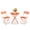 Orange, variant on 3 Piece Bistro Set,Outdoor Patio Set,Anti-Rust Cast Aluminum Bistro Table Set for Balcony, Garden, Small Space