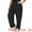 Black, variant on DARING DIVA Women's Plus Palazzo Stretchy High Waisted Wide Leg Pants 1X Navy Blue