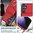 thumbnail image 7 of REQO Phone Case for Samsung Galaxy S23 FE 5G Wallet Cover with Tempered Glass Screen Protector and RFID Blocking Ring Stand Credit Card Holder Cell Accessories S 23 EF S23FE 23S Women Men Red, 7 of 7