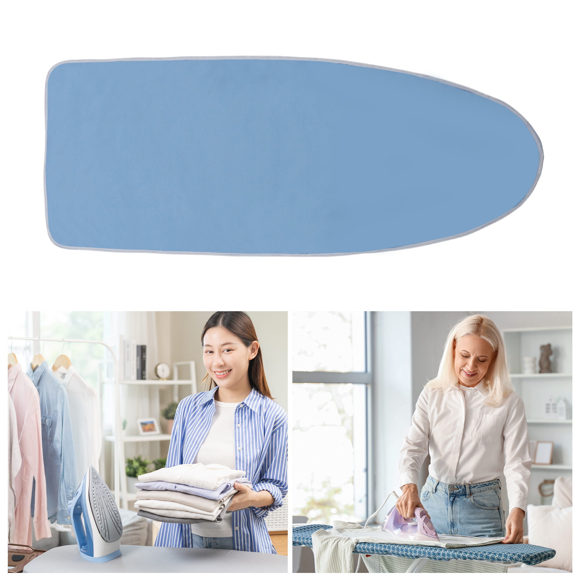 Unique Bargains Solid Ironing Board Cover 1 Piece Standard Size Blue