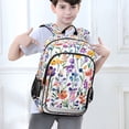 thumbnail image 6 of FORMRS Unisex School Backpack 17" Student Travel Bag with Laptop Compartment, Purple Wildflower Pattern, 6 of 7