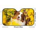 thumbnail image 3 of GZHJMY Car Windshield Sunshade Funny Dog in Flowers Jungle, Foldable Car Visor Front Window Sun Shade for SUV Car 55 x 27.5 inch Keep Vehicle Cool, 3 of 6