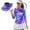 Horse Racing Rose, variant on Garronmavis Purple Marble Women's Golf Shirt and Sun Visor Hat Set Fit Plain 3/4 Sleeve Golf Shirts Sports Sun Visor Hat for Shopping and Daily Wear Breathable Fabric Quarter Zip