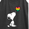 thumbnail image 3 of Peanuts - Snoopy Rainbow Heart - Women's Racerback Tank Top, 3 of 6