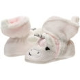 thumbnail image 5 of Hudson Baby Infant and Toddler Girl Cozy Fleece Booties, Silver White Unicorn, 6-12 Months, 5 of 7
