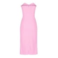 thumbnail image 4 of Sakmal Elegant Womens Summer Dresses Pink Cocktail Sexy Long Dress Bodycon Sleeveless Dresses, 4 of 5