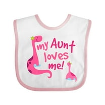 Inktastic My Aunt Loves Me Girls Baby Bib