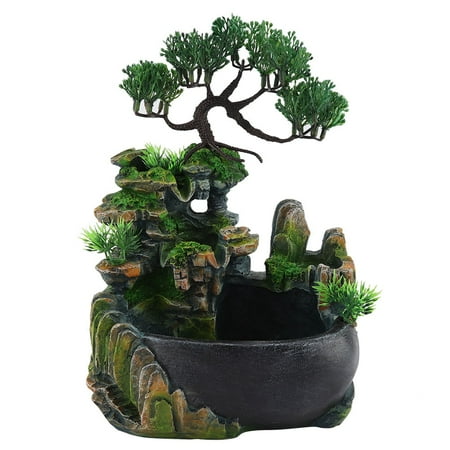 Lyumo Desktop Fountain Waterfall Small Rockery Humidifier Home